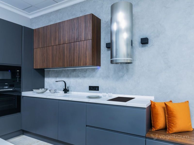 Кухня BREEZE&MIRELLA серая