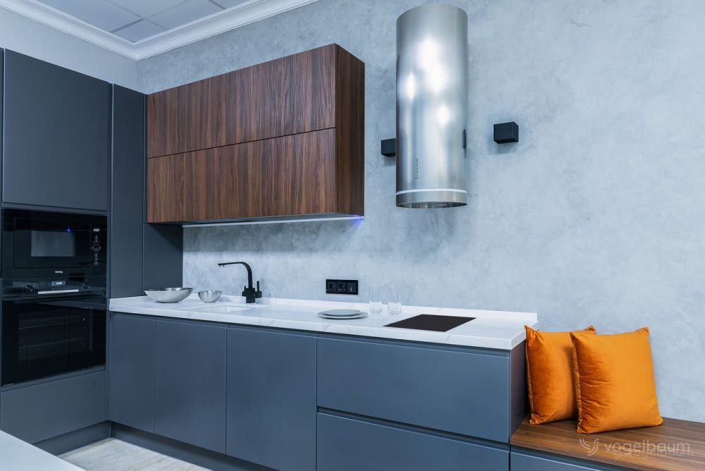 Кухня BREEZE&MIRELLA серая